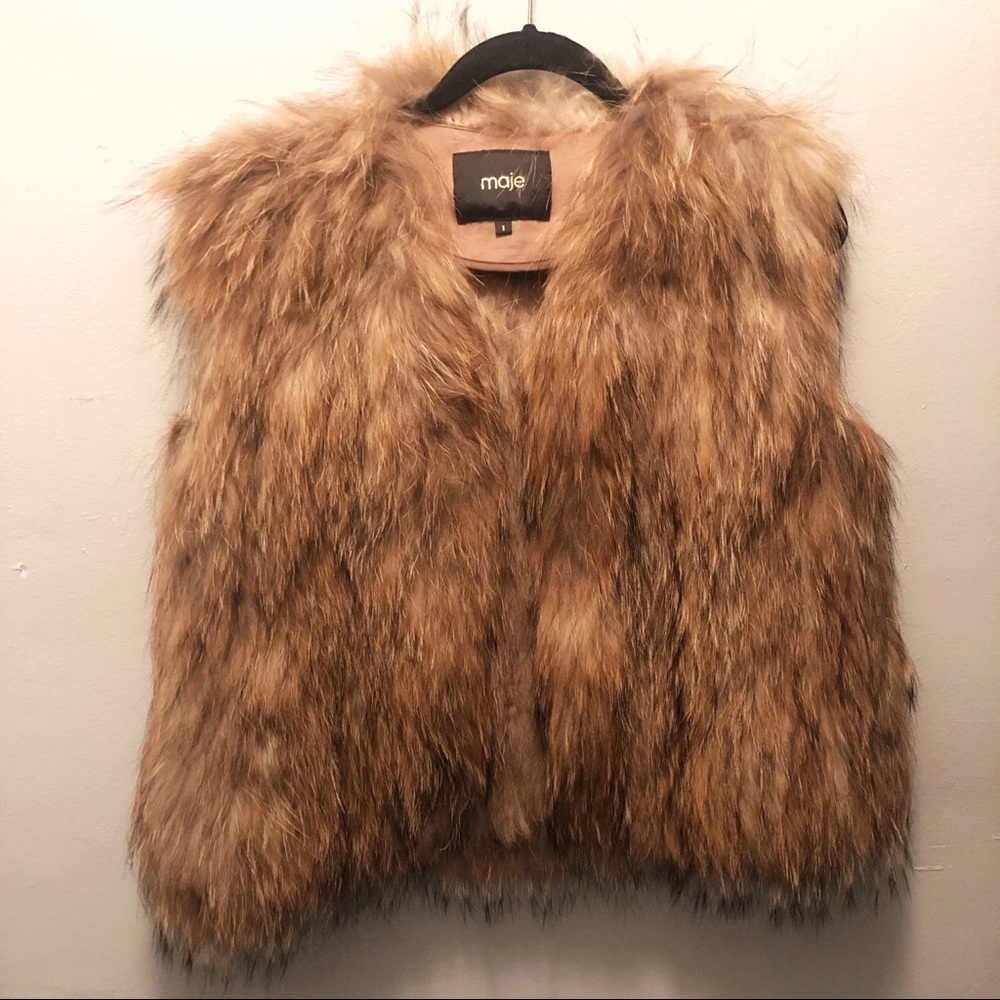 Maje Women's Natural Fur Vest